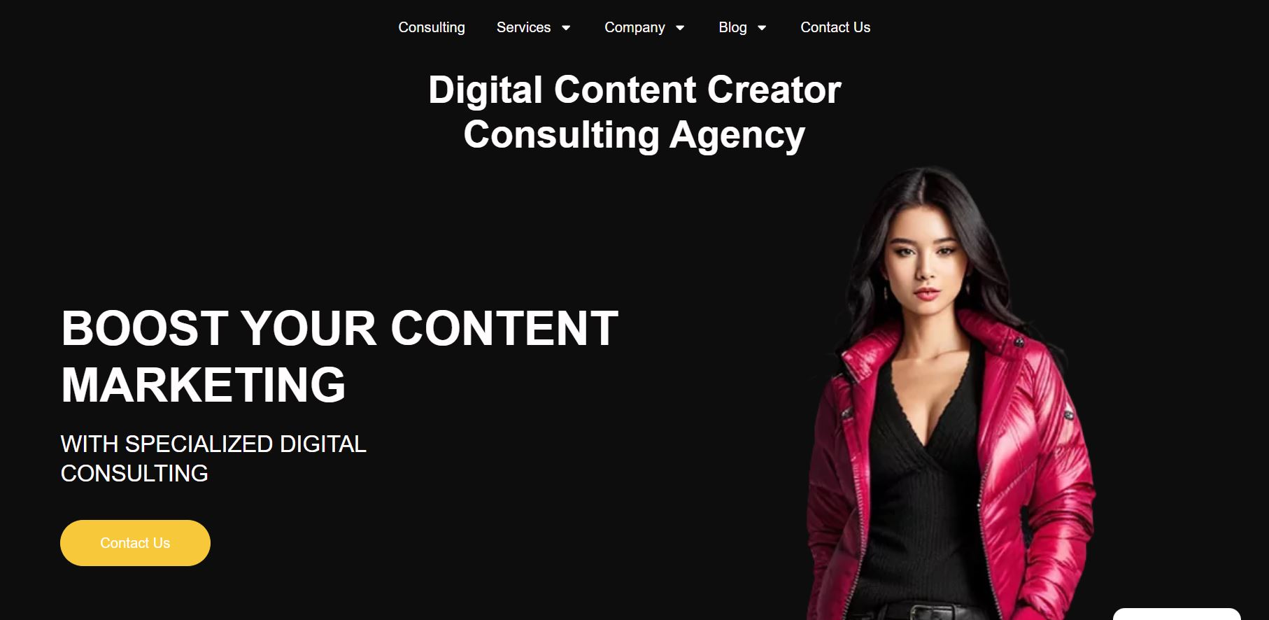 Digital Content Creator website screenshot