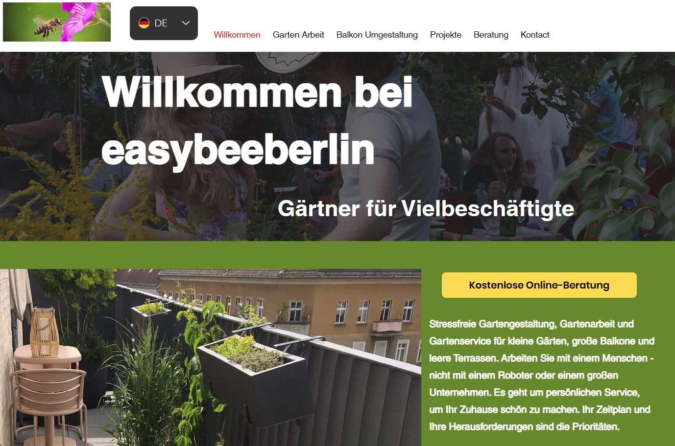 Easy Bee Berlin website screenshot