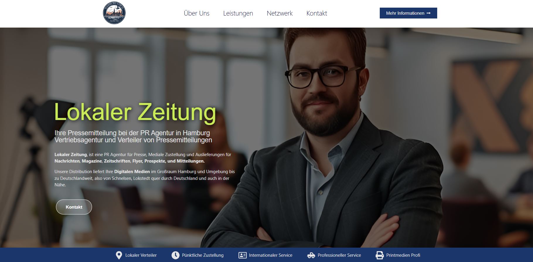Lokaler Zeitung website screenshot