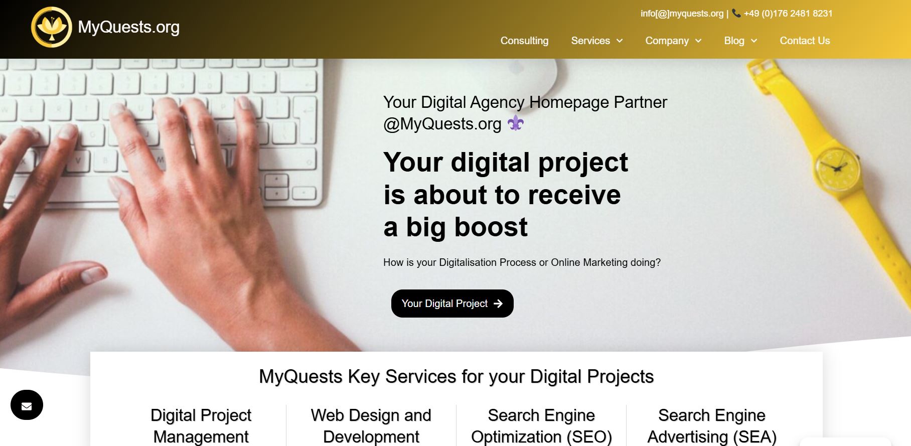 MyQuests.org - Main Site website screenshot