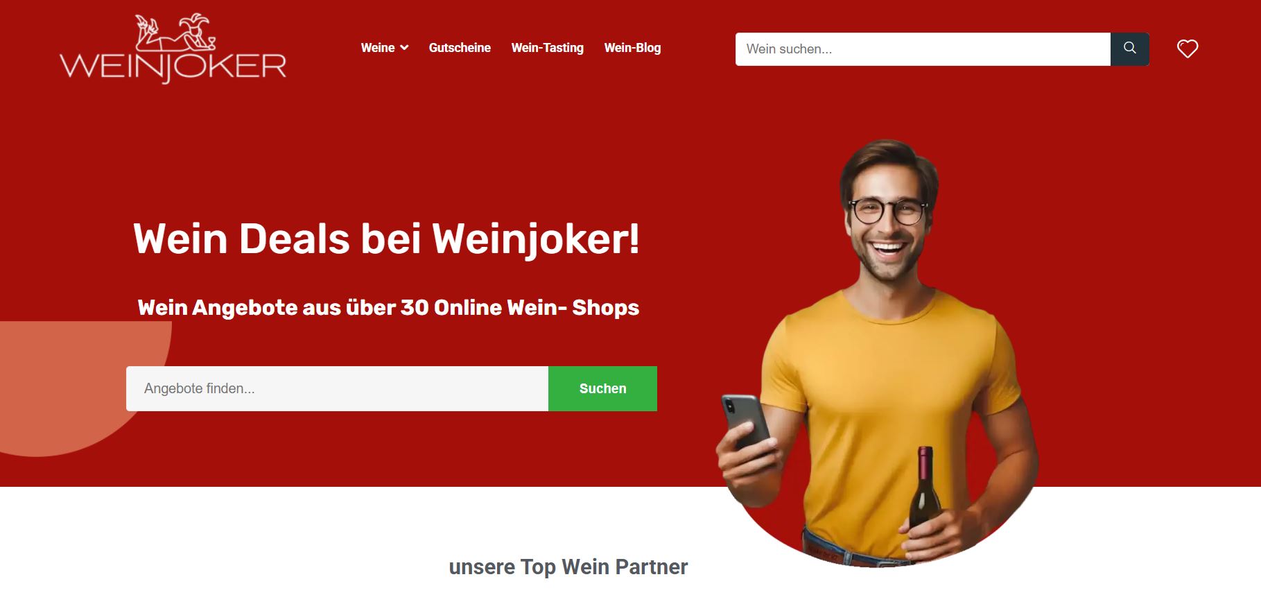 Wein Joker website screenshot